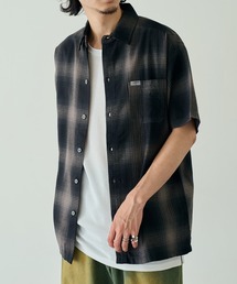 古着　オンブレシャツ　半袖　黒×白　チェックシャツ 中古・古着通販】DIESEL (ディーゼル) オンブレチェックシャツ
