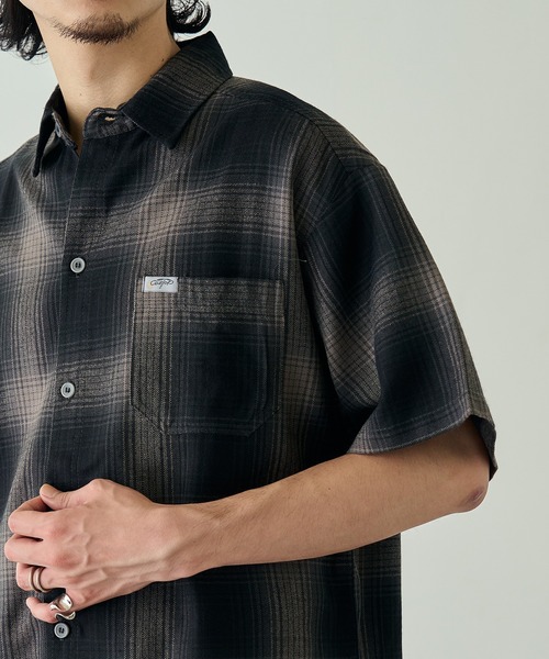 Cal Top(キャルトップ)の「【Cal Top】2000 S/S Plaid Color Base Shirt オンブレチェックシャツ シャドーチェック フランネルシャツ USA 半袖 CLTP2000S UNTR(シャツ/ブラウス・メンズ・ブラック系その他2/ブラウン系1/ブラック系1・M/S)」の16枚目の写真
