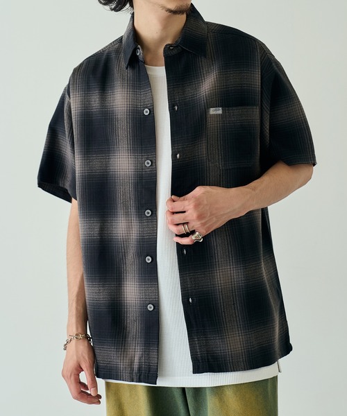 Cal Top(キャルトップ)の「【Cal Top】2000 S/S Plaid Color Base Shirt オンブレチェックシャツ シャドーチェック フランネルシャツ USA 半袖 CLTP2000S UNTR(シャツ/ブラウス・メンズ・ブラック系その他2/ブラウン系1/ブラック系1・M/S)」の17枚目の写真
