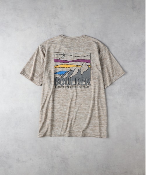 CAMP7（キャンプセブン）の「【CAMP7】【接触冷感・吸水速乾】バックロゴプリントＴシャツ（Tシャツ/カットソー・メンズ・ブルー/カーキブラウン/ライトグレー・L/XL/M）」の17枚目の写真