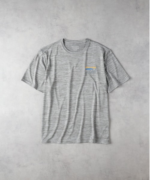 CAMP7（キャンプセブン）の「【CAMP7】【接触冷感・吸水速乾】バックロゴプリントＴシャツ（Tシャツ/カットソー・メンズ・ブルー/カーキブラウン/ライトグレー・L/XL/M）」の16枚目の写真