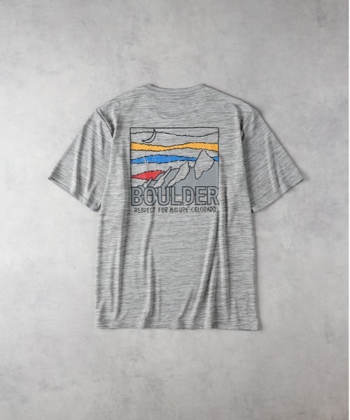 CAMP7（キャンプセブン）の「【CAMP7】【接触冷感・吸水速乾】バックロゴプリントＴシャツ（Tシャツ/カットソー・メンズ・ブルー/カーキブラウン/ライトグレー・L/XL/M）」の15枚目の写真