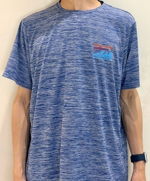 CAMP7（キャンプセブン）の「【CAMP7】【接触冷感・吸水速乾】バックロゴプリントＴシャツ（Tシャツ/カットソー・メンズ・ブルー/カーキブラウン/ライトグレー・L/XL/M）」の4枚目の写真