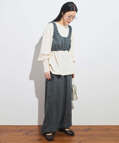 fig iondonパンツ fig London スラックス パンツ CottonCupra twill pants