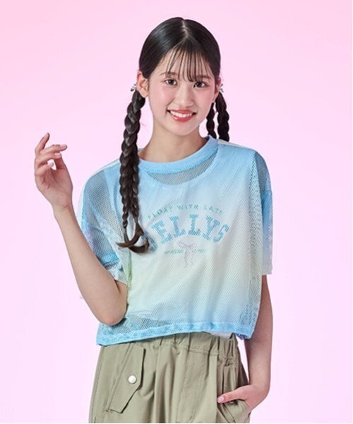 セール】グラデーションメッシュTシャツ＆タンクトップセット（T