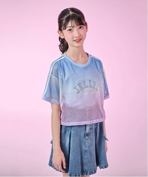 セール】グラデーションメッシュTシャツ＆タンクトップセット（T