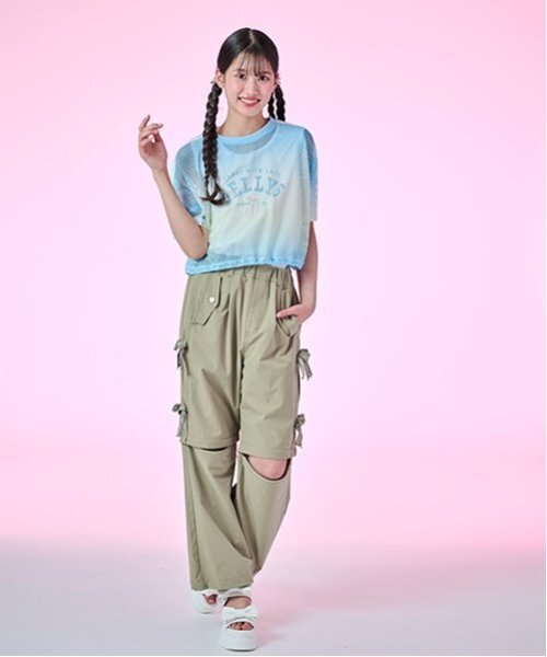 グラデーションメッシュTシャツ＆タンクトップセット（Tシャツ