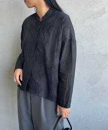 mizuiroind | [mizuiro ind/ミズイロインド] レース刺繍 スタンドカラーブラウス(シャツ/ブラウス)