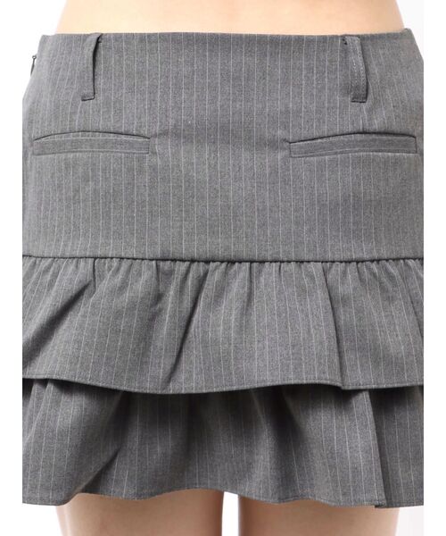 EMODA(エモダ)の「ティアードフリルミニスカート(スカート・レディース・グレー/ブラウン・MEDIUM/SMALL)」の11枚目の写真