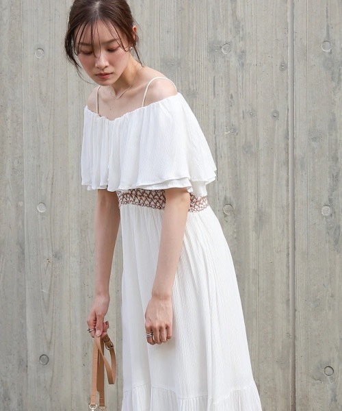 Bab(バブ)の「【S・Mサイズ展開】レーヨンクレープスモッキングワンピース(ワンピース・レディース・ブラック/アイボリー・MEDIUM/SMALL)」の21枚目の写真