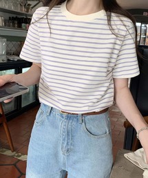 Girly Doll（ガーリードール）の「ボーダーTシャツ（Tシャツ/カットソー）」