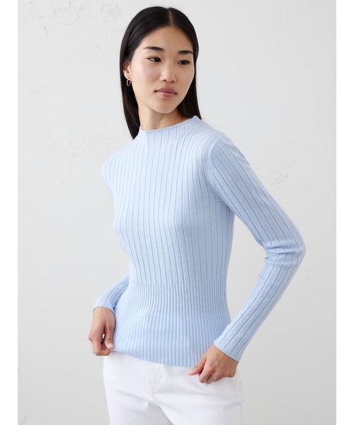 BANANA REPUBLIC FACTORY STORE（バナナリパブリック ファクトリーストア）の「BANANA REPUBLIC FACTORY STORE　　メリノウール リブタートルネックセーター（ニット/セーター・レディース・ブラウン/グレー/ブラック/ブルー/ワイン・XS/M/L/S）」の4枚目の写真