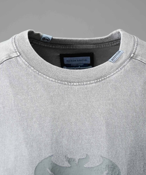 MAISON SPECIAL(メゾンスペシャル)の「《UNISEX》【Hypnose Association for MAISON SPECIAL】「Butterfly」Prime-Over Crew Neck T-Shirt/プライムオーバークルーネックTシャツ【MAISON SPECIAL/メゾンスペシャル】(Tシャツ/カットソー・メンズ・ライトグレー/ブラック・1/2)」の13枚目の写真