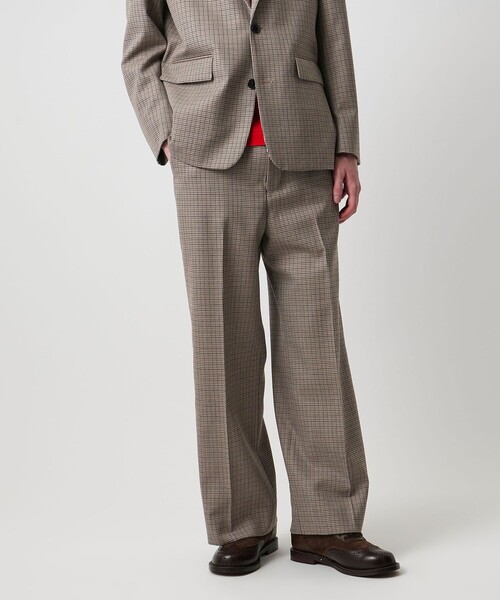 UNITED ARROWS & SONS（ユナイテッドアローズアンドサンズ）の「＜UNITED ARROWS & SONS＞ WOOL CHECK WIDE TROUSERS/スラックス（スラックス・メンズ・グレー系/ブラウン系・S/L/XL/M）」の13枚目の写真