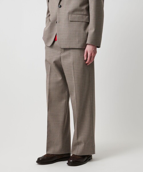 UNITED ARROWS & SONS（ユナイテッドアローズアンドサンズ）の「＜UNITED ARROWS & SONS＞ WOOL CHECK WIDE TROUSERS/スラックス（スラックス・メンズ・グレー系/ブラウン系・S/L/XL/M）」の14枚目の写真