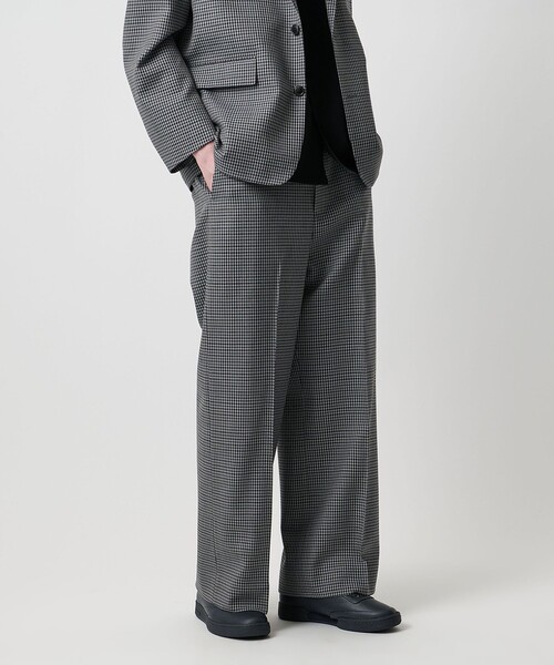 UNITED ARROWS & SONS（ユナイテッドアローズアンドサンズ）の「＜UNITED ARROWS & SONS＞ WOOL CHECK WIDE TROUSERS/スラックス（スラックス・メンズ・グレー系/ブラウン系・S/L/XL/M）」の18枚目の写真