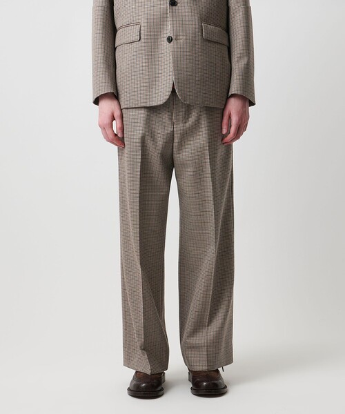 UNITED ARROWS & SONS（ユナイテッドアローズアンドサンズ）の「＜UNITED ARROWS & SONS＞ WOOL CHECK WIDE TROUSERS/スラックス（スラックス・メンズ・グレー系/ブラウン系・S/L/XL/M）」の21枚目の写真