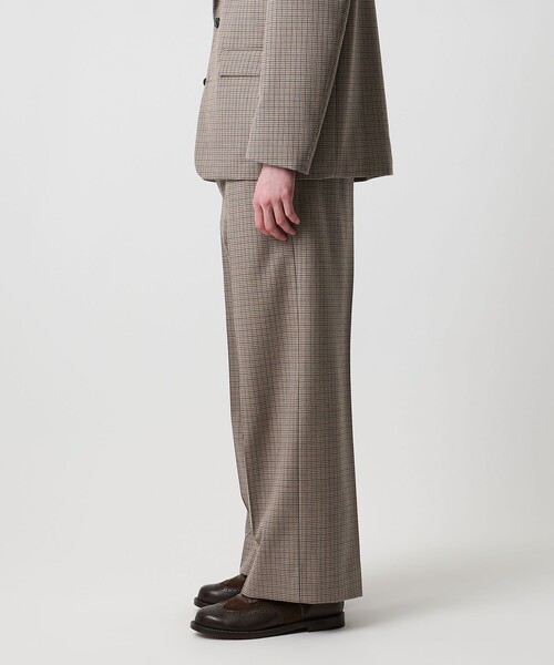 UNITED ARROWS & SONS（ユナイテッドアローズアンドサンズ）の「＜UNITED ARROWS & SONS＞ WOOL CHECK WIDE TROUSERS/スラックス（スラックス・メンズ・グレー系/ブラウン系・S/L/XL/M）」の22枚目の写真