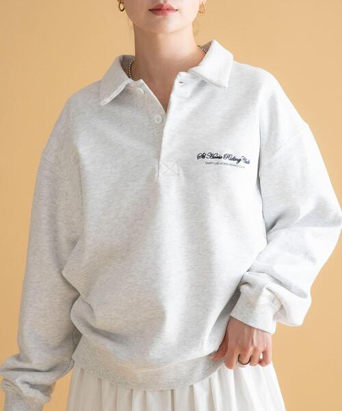 本日中のみ　あさむい　コンフィーポロスウェットプルオーバーホワイト 本日中のみ あさむい コンフィーポロスウェットプルオーバーホワイト