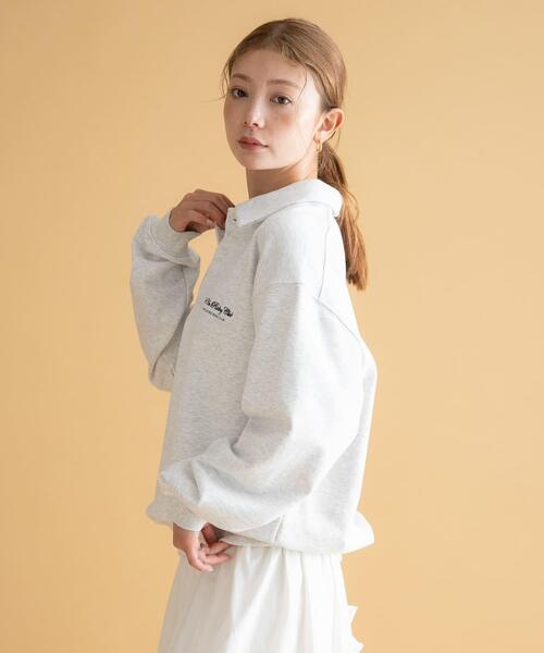 URBAN RESEARCH Sonny Label（アーバンリサーチサニーレーベル）の「GEM SPORTSWEAR　スウェットポロシャツ（スウェット・レディース・オートミール/チャコールグレー/ブラウン・LARGE/MEDIUM）」の9枚目の写真