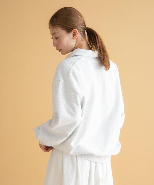 URBAN RESEARCH Sonny Label（アーバンリサーチサニーレーベル）の「GEM SPORTSWEAR　スウェットポロシャツ（スウェット・レディース・オートミール/チャコールグレー/ブラウン・LARGE/MEDIUM）」の10枚目の写真