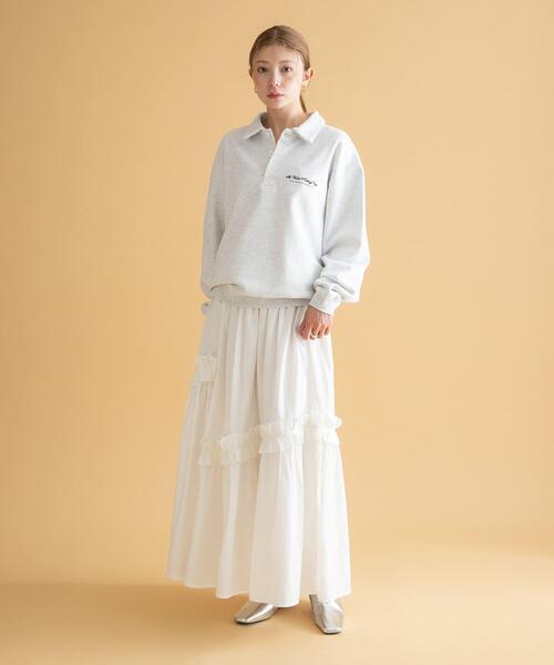 URBAN RESEARCH Sonny Label（アーバンリサーチサニーレーベル）の「GEM SPORTSWEAR　スウェットポロシャツ（スウェット・レディース・オートミール/チャコールグレー/ブラウン・LARGE/MEDIUM）」の12枚目の写真