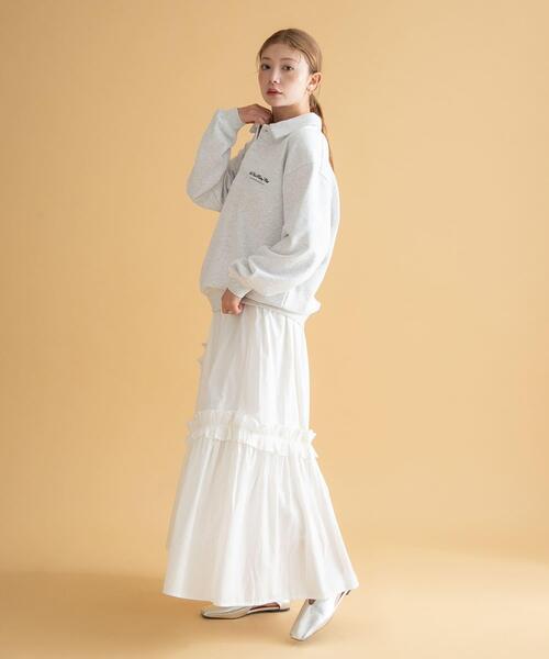 URBAN RESEARCH Sonny Label（アーバンリサーチサニーレーベル）の「GEM SPORTSWEAR　スウェットポロシャツ（スウェット・レディース・オートミール/チャコールグレー/ブラウン・LARGE/MEDIUM）」の13枚目の写真