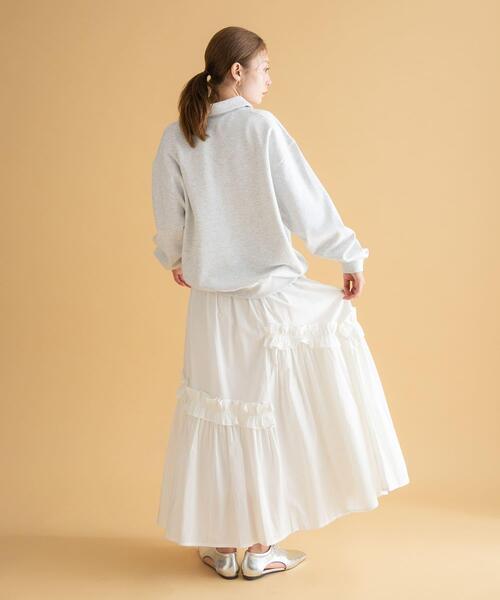 URBAN RESEARCH Sonny Label（アーバンリサーチサニーレーベル）の「GEM SPORTSWEAR　スウェットポロシャツ（スウェット・レディース・オートミール/チャコールグレー/ブラウン・LARGE/MEDIUM）」の15枚目の写真