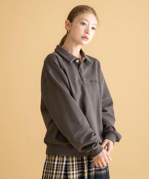 URBAN RESEARCH Sonny Label（アーバンリサーチサニーレーベル）の「GEM SPORTSWEAR　スウェットポロシャツ（スウェット・レディース・オートミール/チャコールグレー/ブラウン・LARGE/MEDIUM）」の20枚目の写真