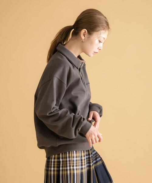 URBAN RESEARCH Sonny Label（アーバンリサーチサニーレーベル）の「GEM SPORTSWEAR　スウェットポロシャツ（スウェット・レディース・オートミール/チャコールグレー/ブラウン・LARGE/MEDIUM）」の21枚目の写真