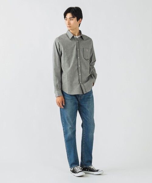 BEAMS HEART(ビームスハート)の「【ユニセックス】コーヒー ステッチ ネルシャツ(シャツ/ブラウス・メンズ・ネイビー/グレー・S/M/L/XL)」の4枚目の写真