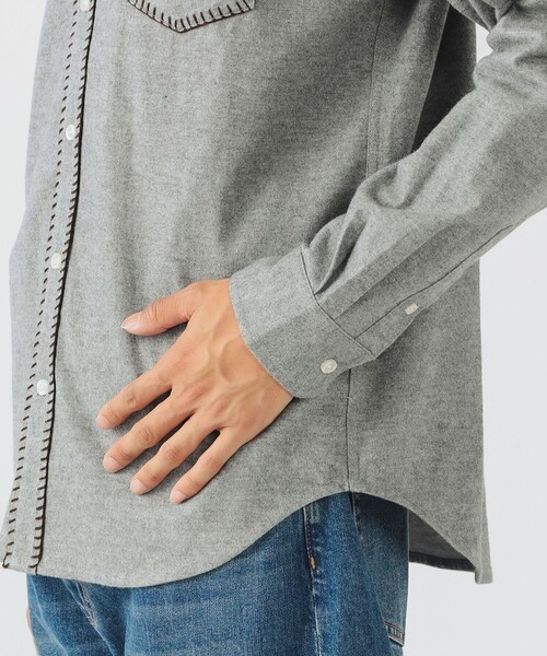 BEAMS HEART(ビームスハート)の「【ユニセックス】コーヒー ステッチ ネルシャツ(シャツ/ブラウス・メンズ・ネイビー/グレー・S/M/L/XL)」の15枚目の写真