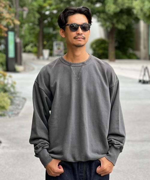 MAGIC NUMBER（マジック ナンバー）の「【MAGIC NUMBER】SEE YOU IN THE WATER PIGMENT CREW SWEAT（スウェット・メンズ・ダークパープル/オリーブ/ダークグレー・X-LARGE/LARGE/MEDIUM）」の2枚目の写真