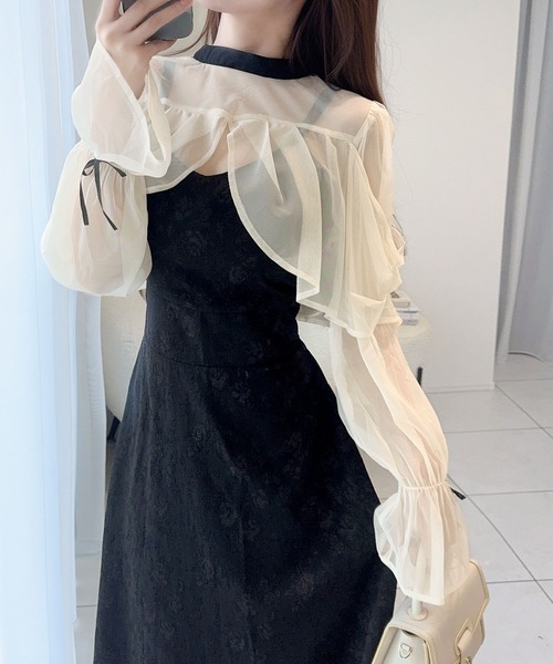 アトリエgg ブライダル生地使用　ワンピースハート柄♡サイズ18 アトリエgg ブライダル生地使用 ワンピースハート柄♡サイズ18