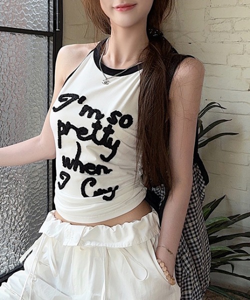 Vipoa(ヴィポア)の「Monotone logo tank top(タンクトップ・レディース・ホワイト・FREE)」の8枚目の写真