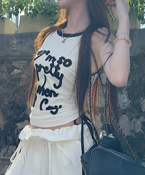 Vipoa(ヴィポア)の「Monotone logo tank top(タンクトップ・レディース・ホワイト・FREE)」の19枚目の写真