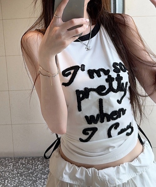 Vipoa(ヴィポア)の「Monotone logo tank top(タンクトップ・レディース・ホワイト・FREE)」の9枚目の写真