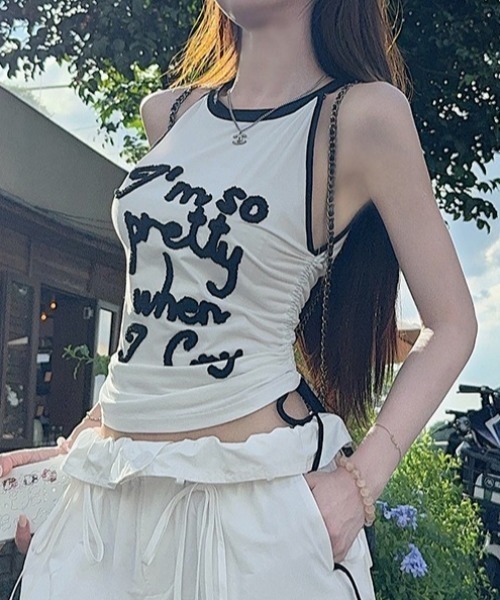 Vipoa(ヴィポア)の「Monotone logo tank top(タンクトップ・レディース・ホワイト・FREE)」の20枚目の写真