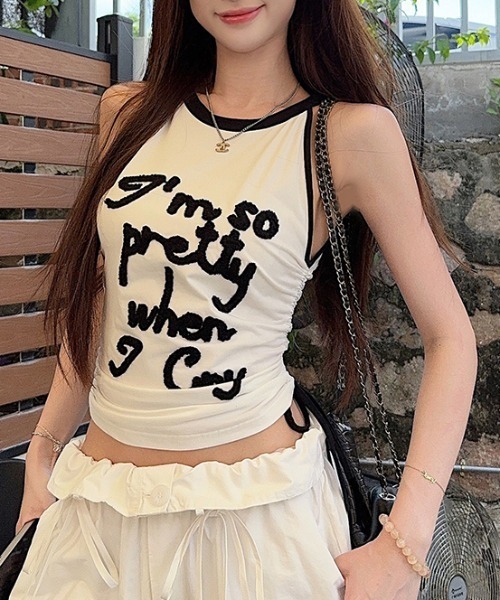 Vipoa(ヴィポア)の「Monotone logo tank top(タンクトップ・レディース・ホワイト・FREE)」の6枚目の写真