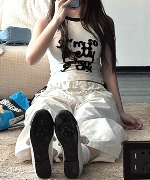 Vipoa(ヴィポア)の「Monotone logo tank top(タンクトップ・レディース・ホワイト・FREE)」の18枚目の写真