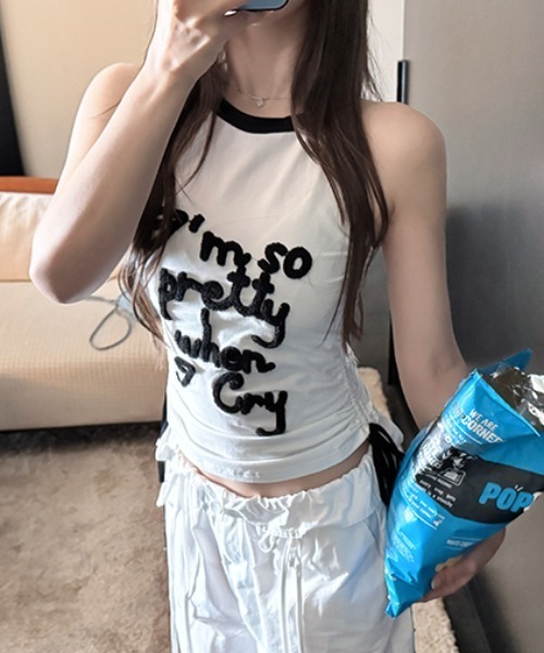 Vipoa(ヴィポア)の「Monotone logo tank top(タンクトップ・レディース・ホワイト・FREE)」の16枚目の写真