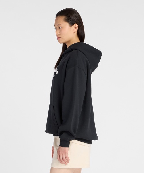 NEW BALANCE(ニューバランス)の「Linear Heritage フリースフーディ(パーカー・レディース・ライトベージュ/ブラック・MEDIUM/LARGE/X-LARGE/SMALL)」の3枚目の写真