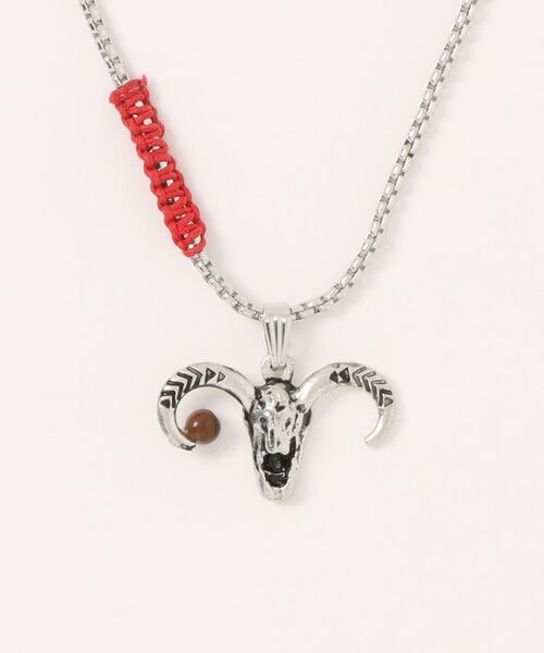 チャイハネ(チャイハネ)の「【チャイハネ】アニマレッドMEN'Sネックレス(ネックレス・メンズ・イエロー/レッド/ブルー・FREE)」の3枚目の写真