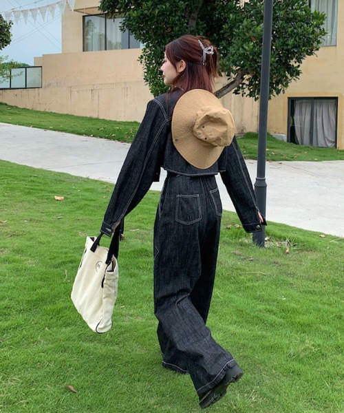 オールインワン風デニムセットアップ（セットアップ）｜2ly2