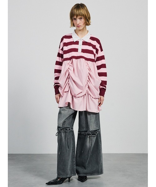 SORIN(ソリン )の「Ribbon Slit Jeans/リボンスリットジーンズ(デニムパンツ・レディース・チャコールグレー/インディゴブルー・36/38)」の5枚目の写真