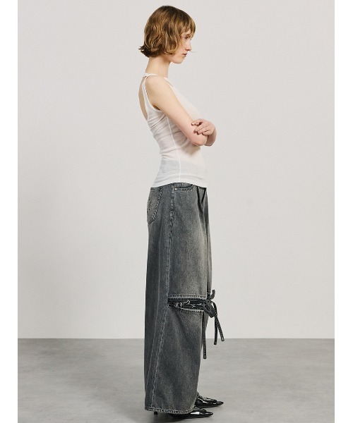 SORIN(ソリン )の「Ribbon Slit Jeans/リボンスリットジーンズ(デニムパンツ・レディース・チャコールグレー/インディゴブルー・36/38)」の7枚目の写真