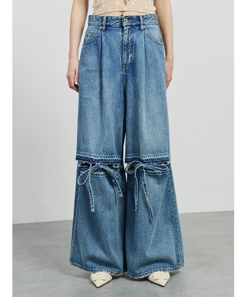 SORIN(ソリン )の「Ribbon Slit Jeans/リボンスリットジーンズ(デニムパンツ・レディース・チャコールグレー/インディゴブルー・36/38)」の10枚目の写真