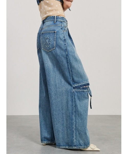 SORIN(ソリン )の「Ribbon Slit Jeans/リボンスリットジーンズ(デニムパンツ・レディース・チャコールグレー/インディゴブルー・36/38)」の11枚目の写真