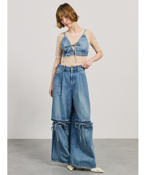 SORIN(ソリン )の「Ribbon Slit Jeans/リボンスリットジーンズ(デニムパンツ・レディース・チャコールグレー/インディゴブルー・36/38)」の16枚目の写真