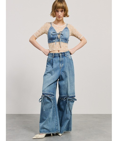SORIN(ソリン )の「Ribbon Slit Jeans/リボンスリットジーンズ(デニムパンツ・レディース・チャコールグレー/インディゴブルー・36/38)」の18枚目の写真